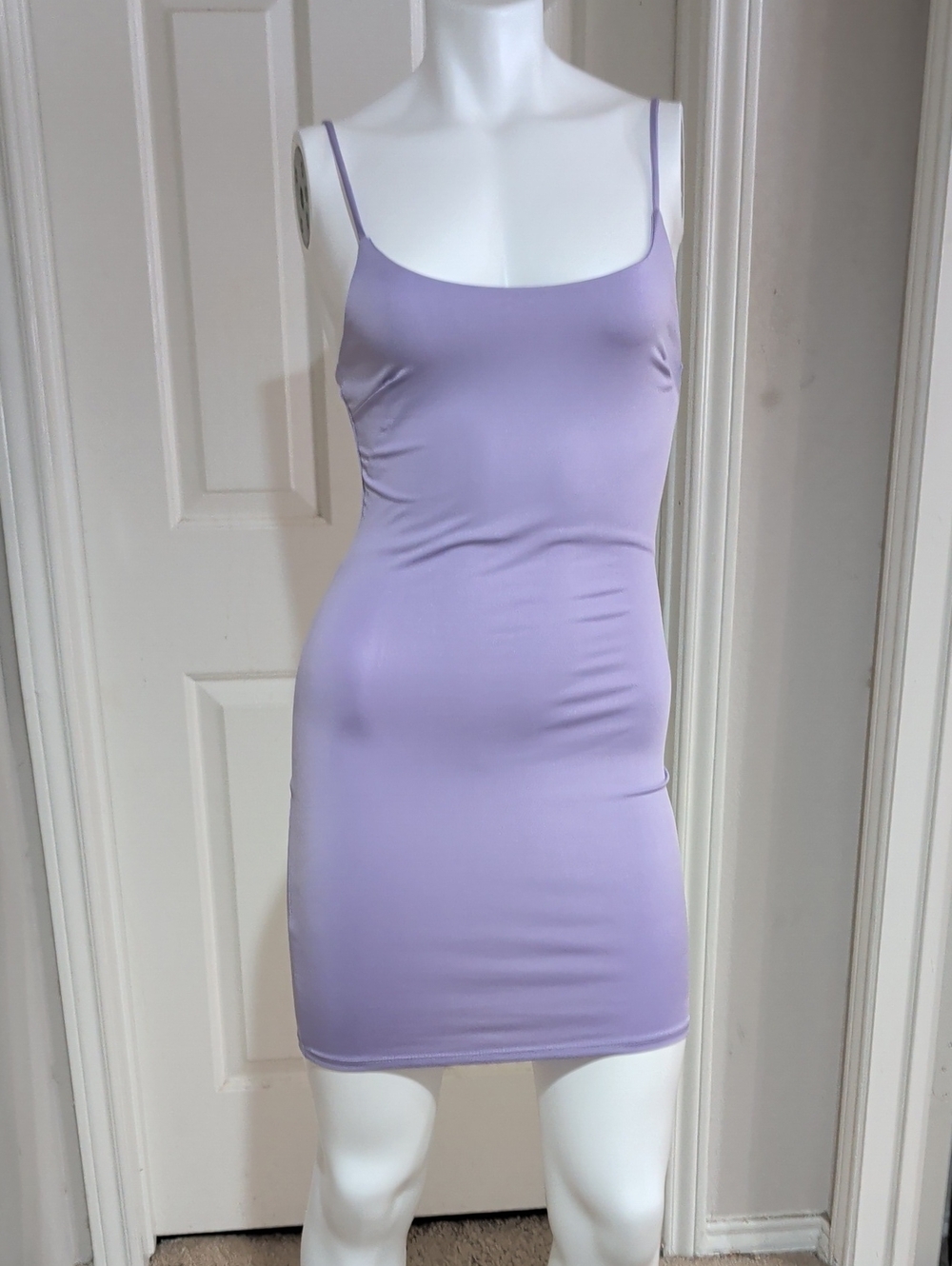 Retro MRT 1030 Lilac Bodycon Slip Dress Y2K Women's Small